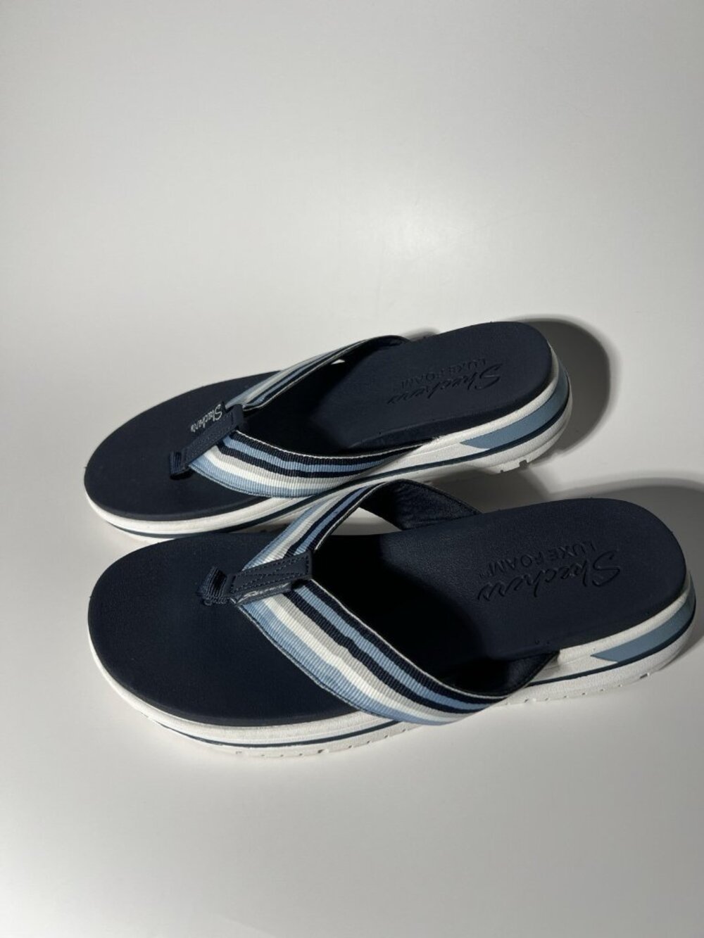 Skechers 163200 Integrades Navy Thong Sandals Women’s 7M - Picture 7 of 13